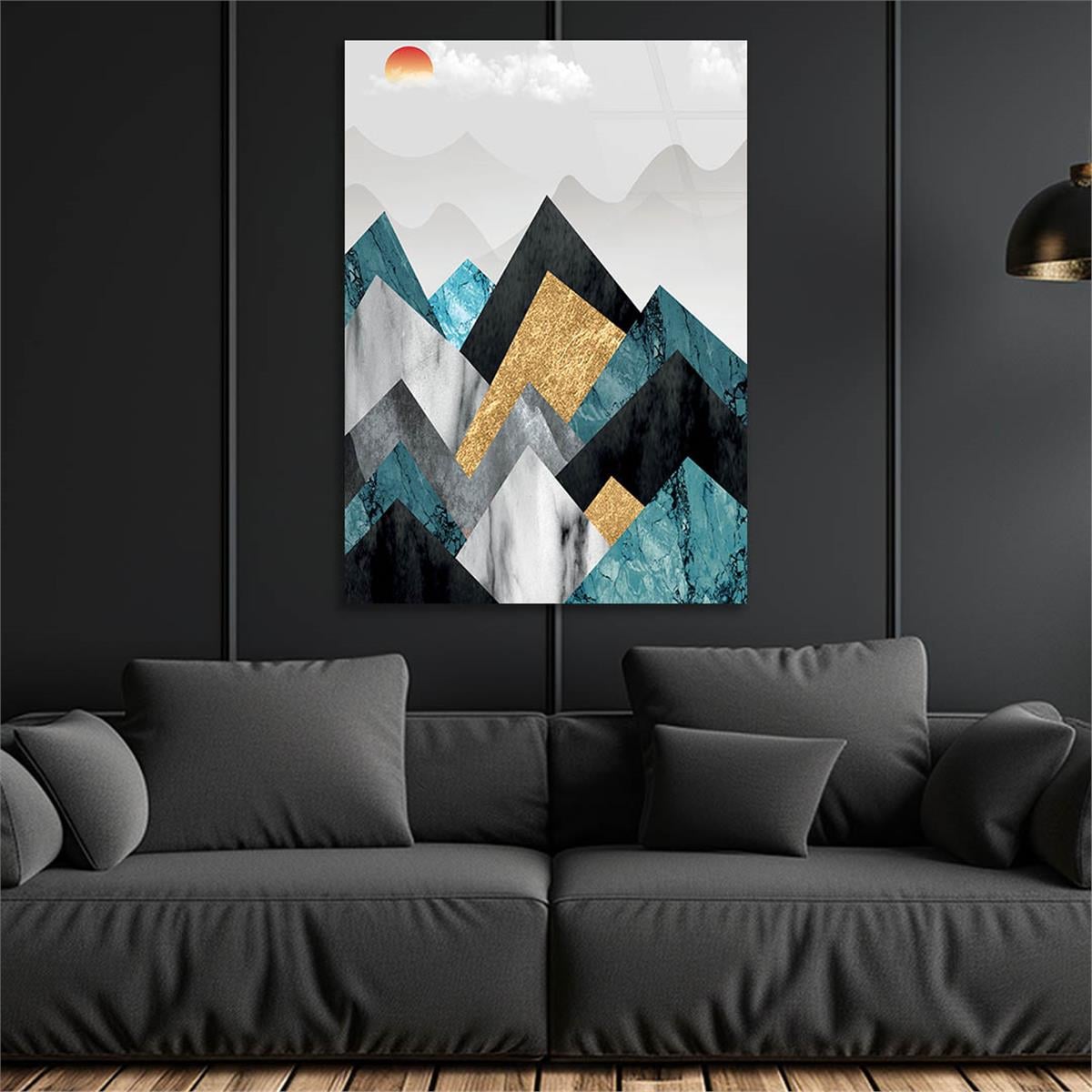 Vertical Tempered Glasss Wall Arts Art-Themed255