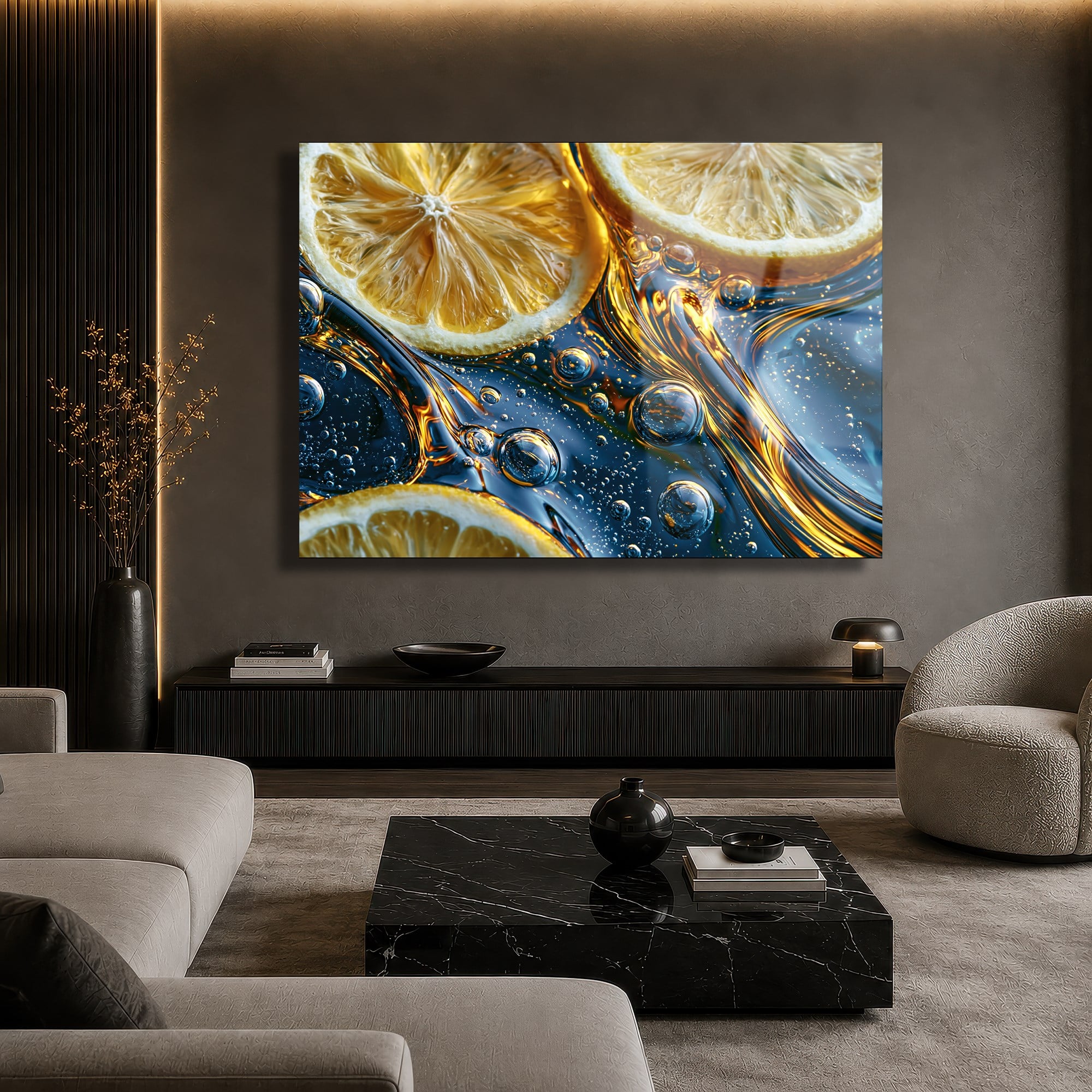 Horizontal Art-Themed Tempered Glass Wall Art 568