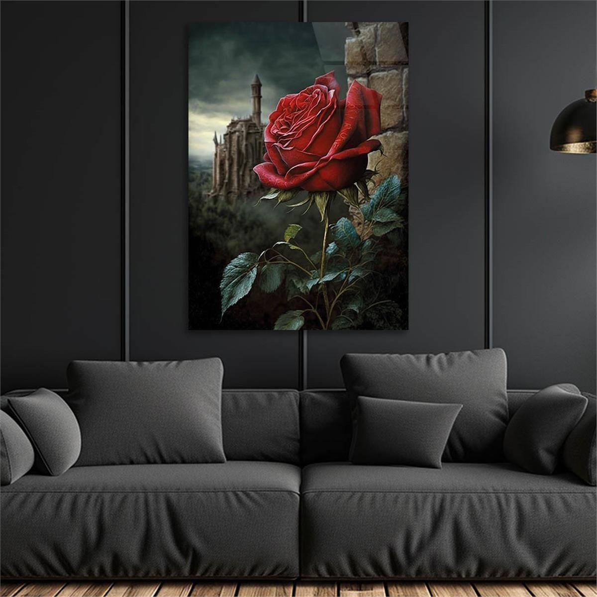 Vertical Tempered Glasss Wall Arts Natured-Themed129