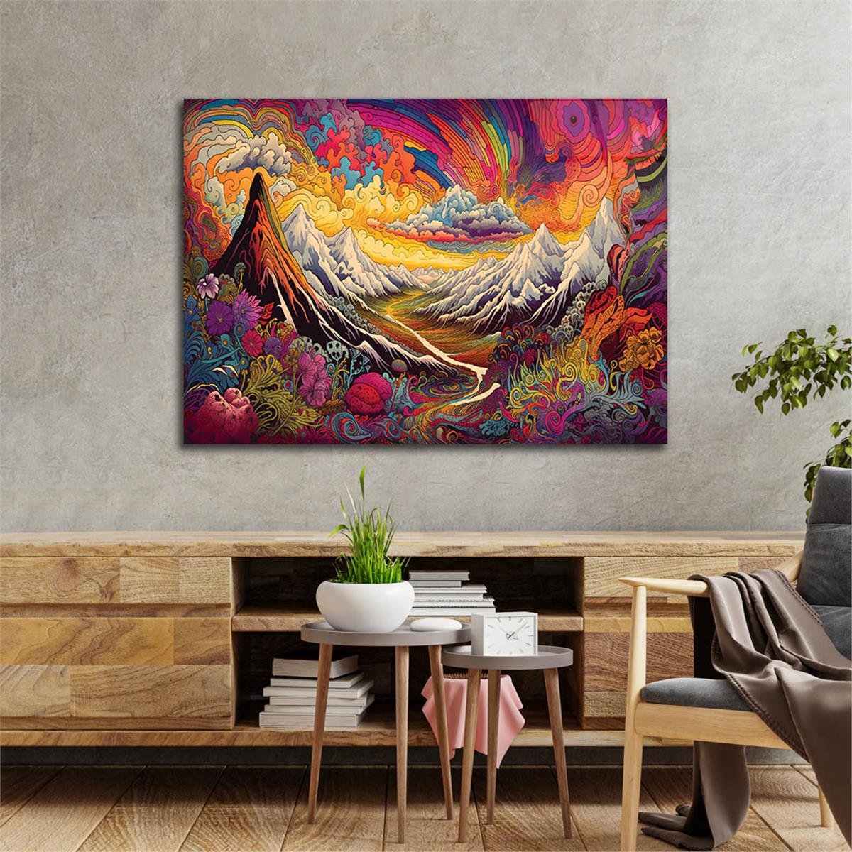 Horizontal Art-Themed Tempered Glass Wall Art 338