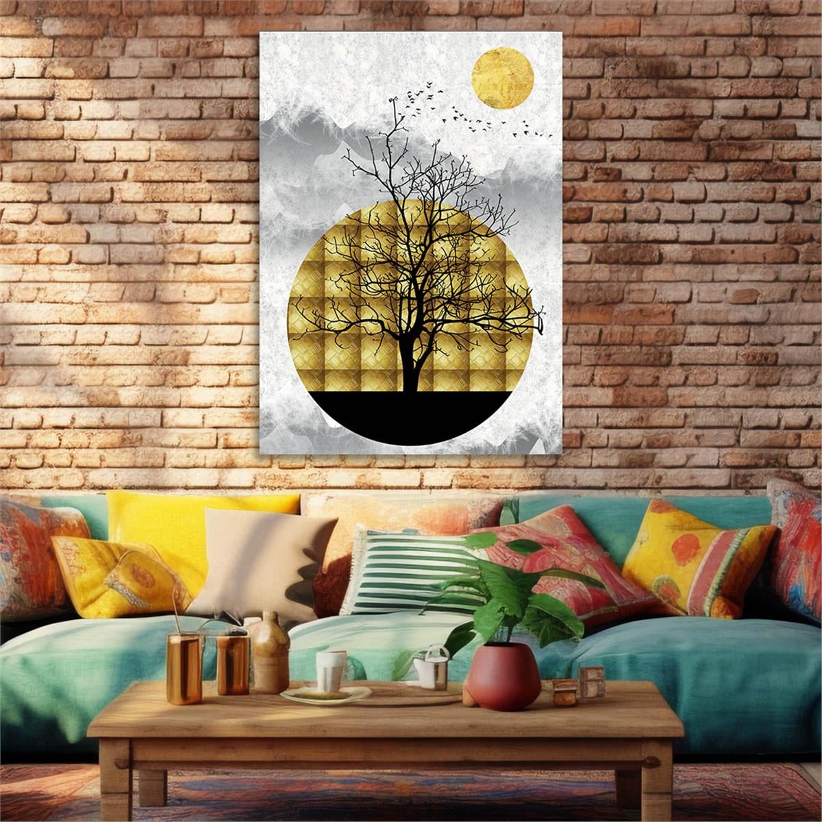 Vertical Tempered Glasss Wall Arts Art-Themed232