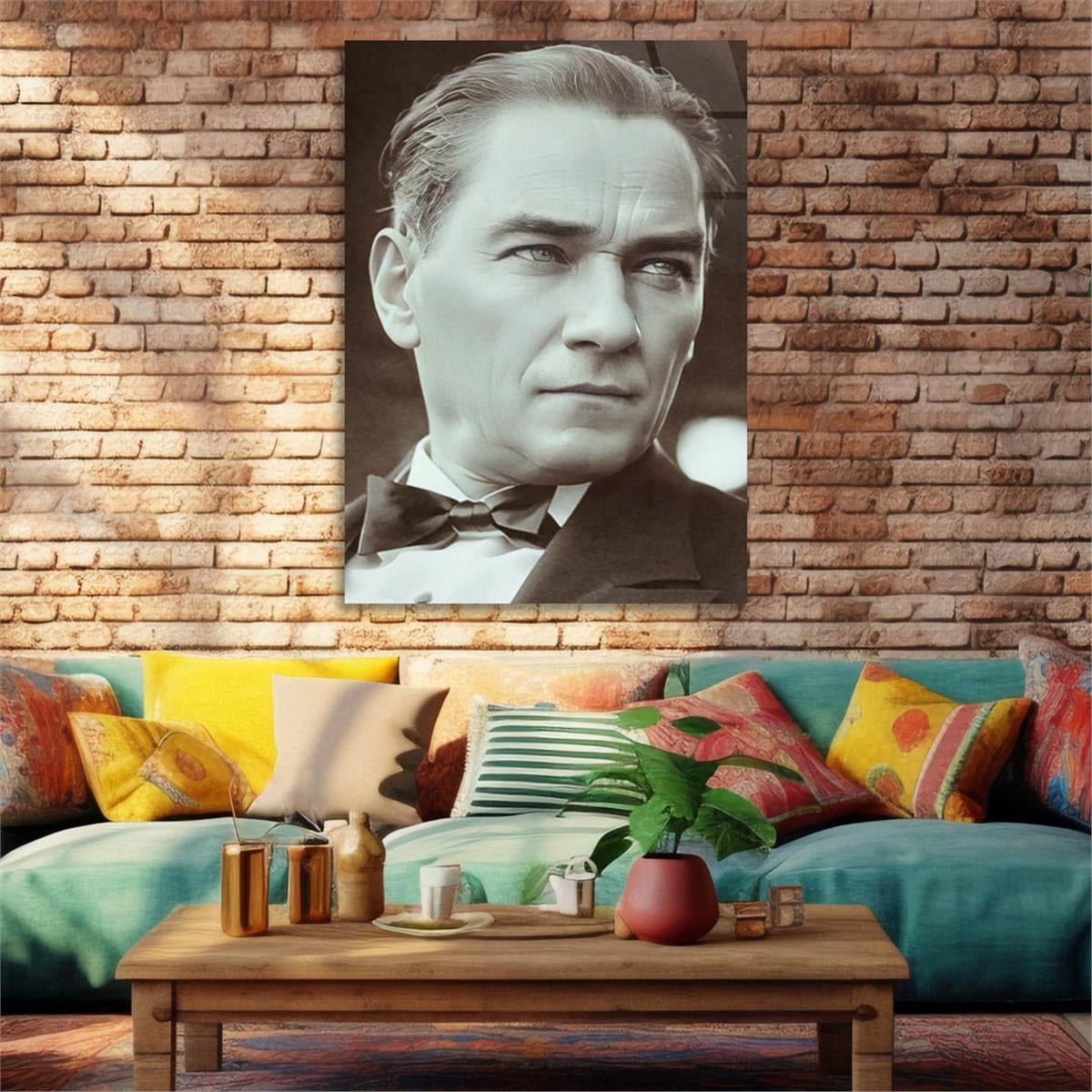 Dikey VatanTemalı Cam Tablo 268
