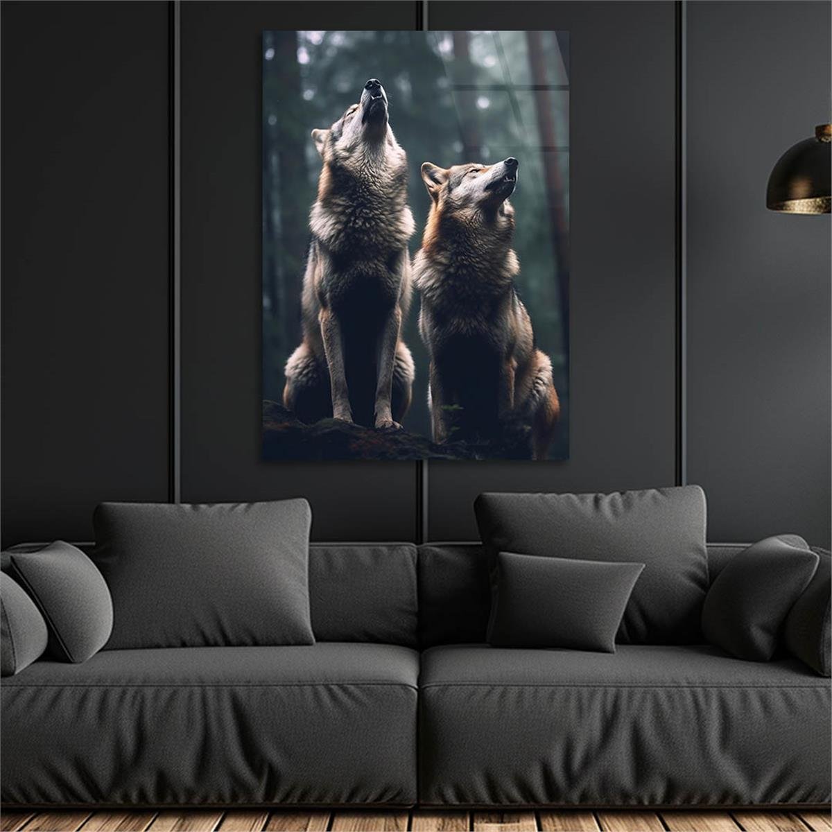 Vertical Tempered Glasss Wall Arts Art-Themed 302
