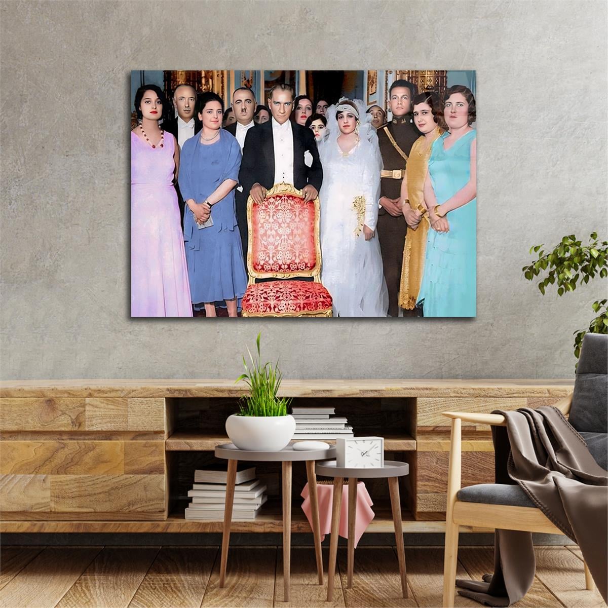 Yatay VatanTemalı Cam Tablo 097