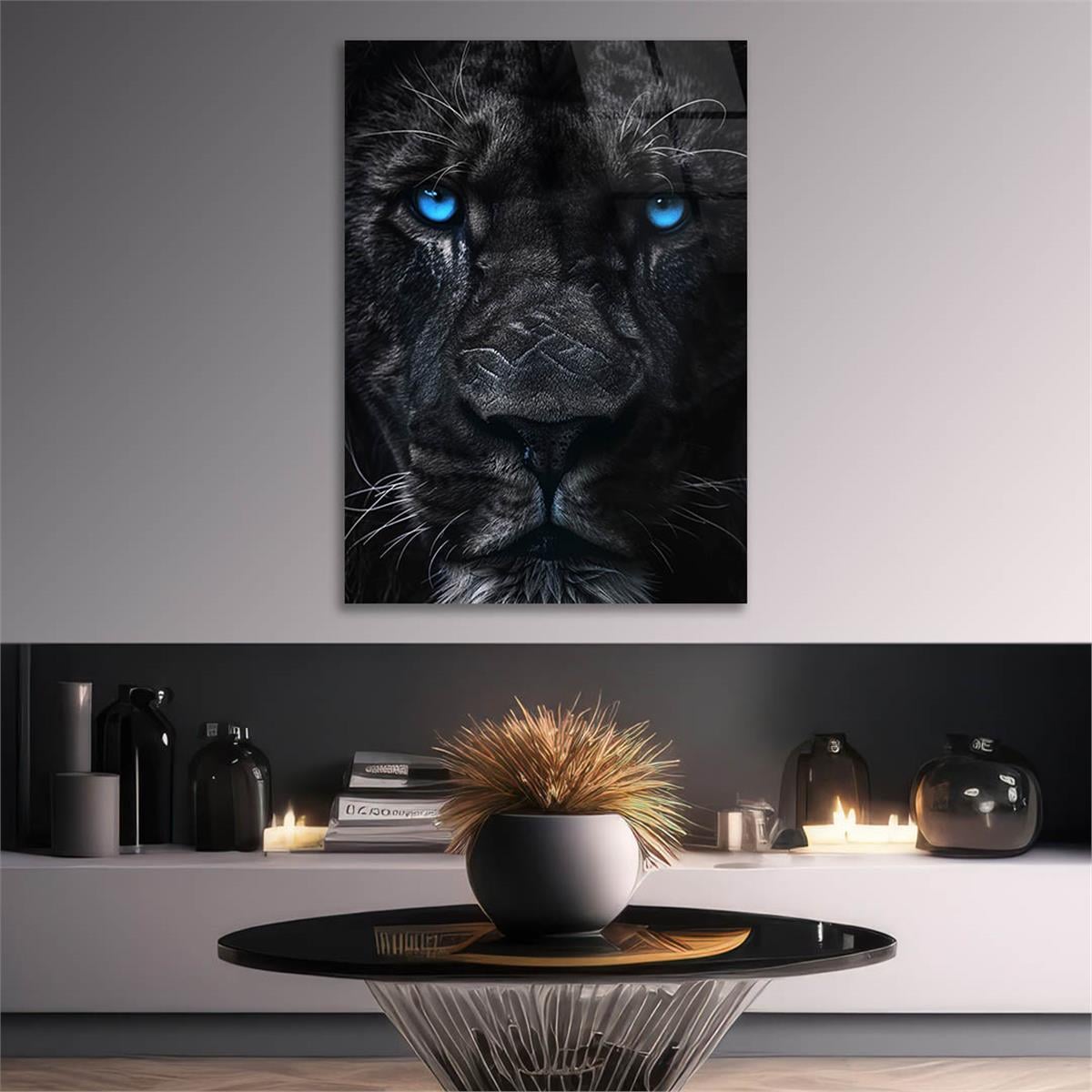 Dikey Doğa Temalı Cam Tablo 351