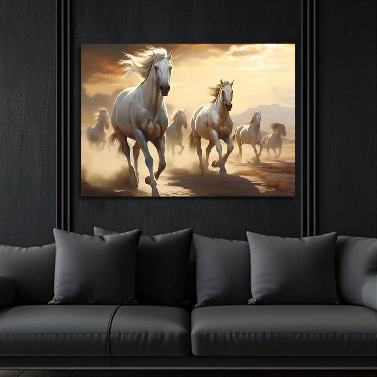 Horizontal Natured-Themed Tempered Glass Wall Art 329