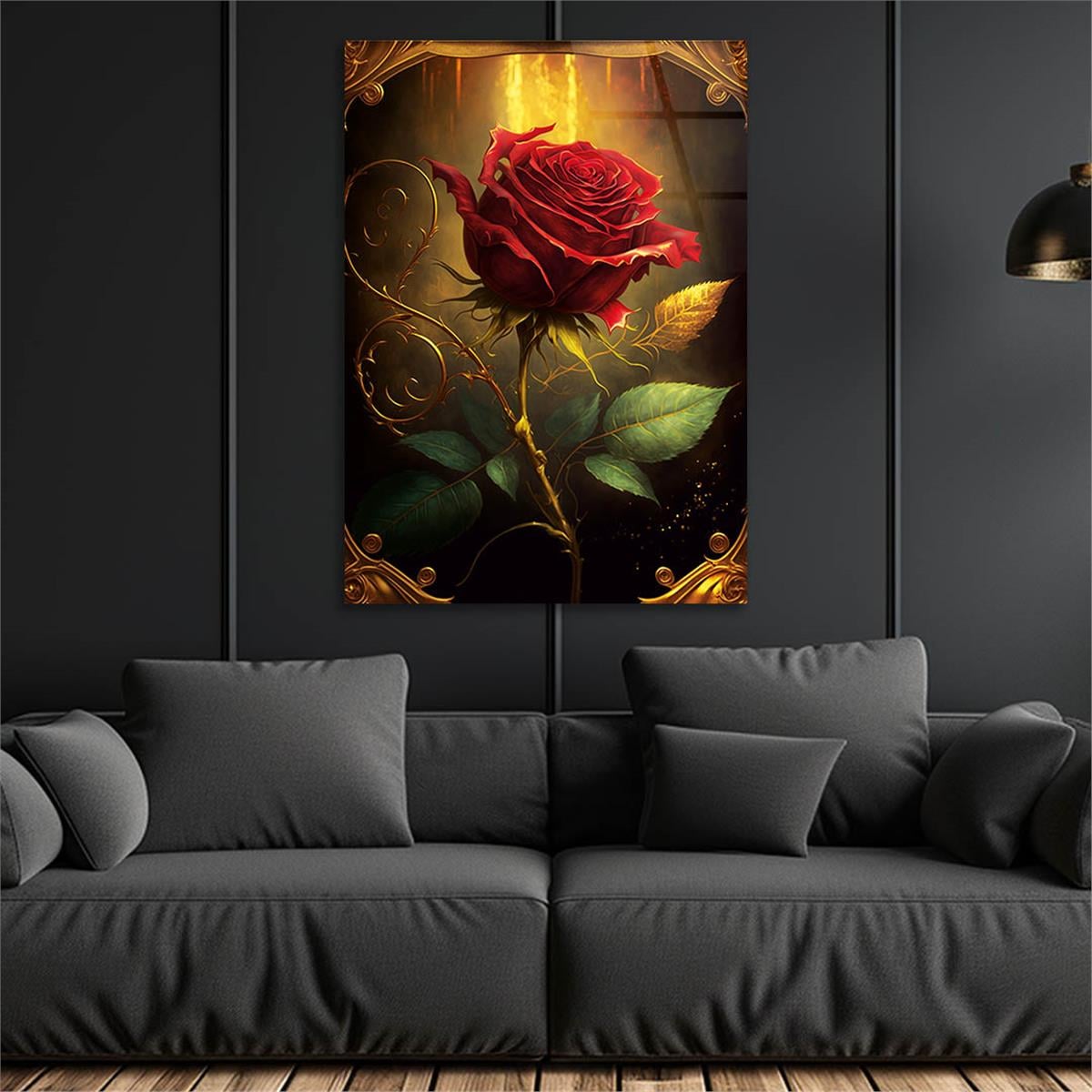 Vertical Tempered Glasss Wall Arts Natured-Themed164