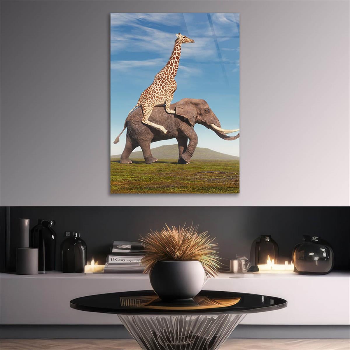 Tempered Glasss Wall Arts Natured-Themed