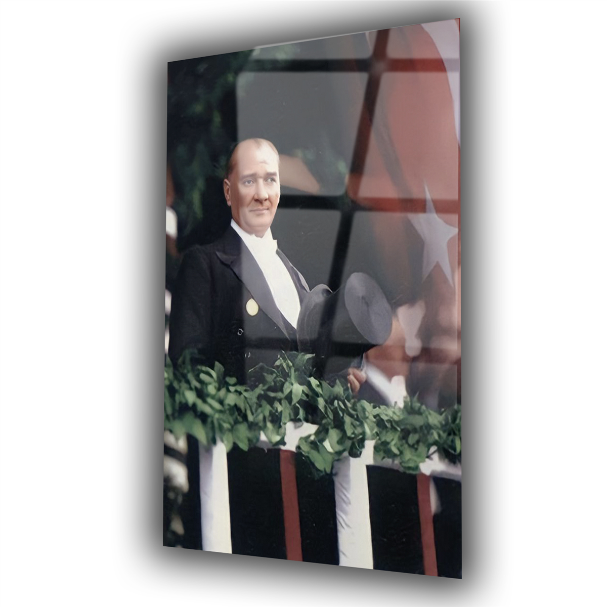 MUSTAFA KEMAL ATATÜRK GÖRSELLİ CAM TABLO 