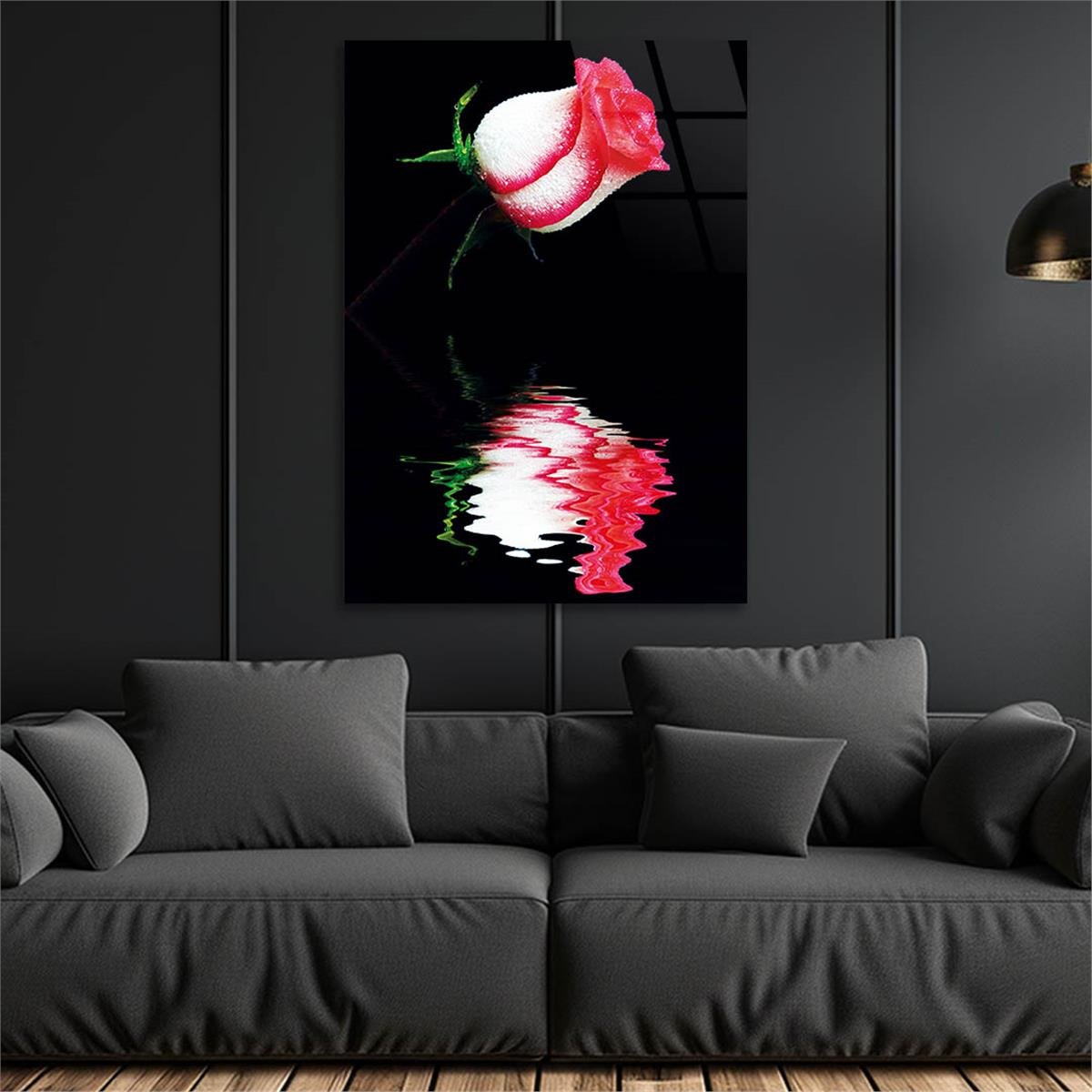 Vertical Tempered Glasss Wall Arts Natured-Themed155