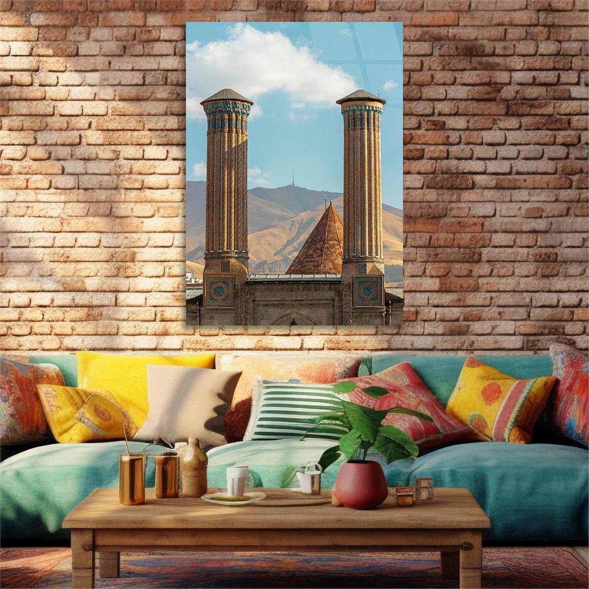 Vertical Tempered Glasss Wall Arts Natured-Themed207