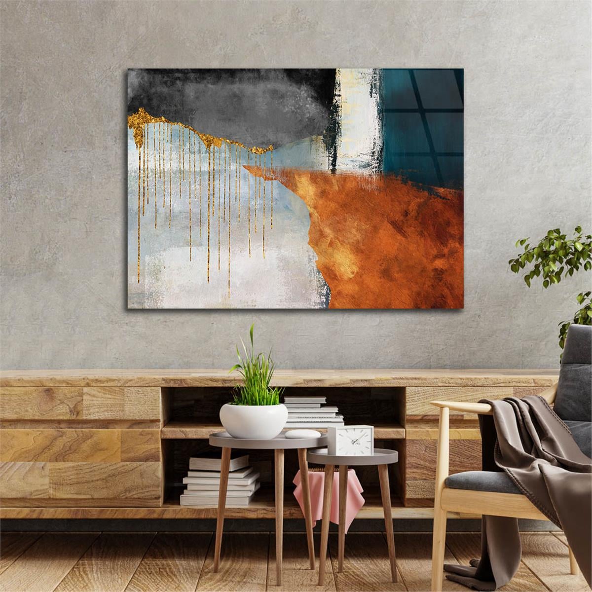 Horizontal Art-Themed Tempered Glass Wall Art 241