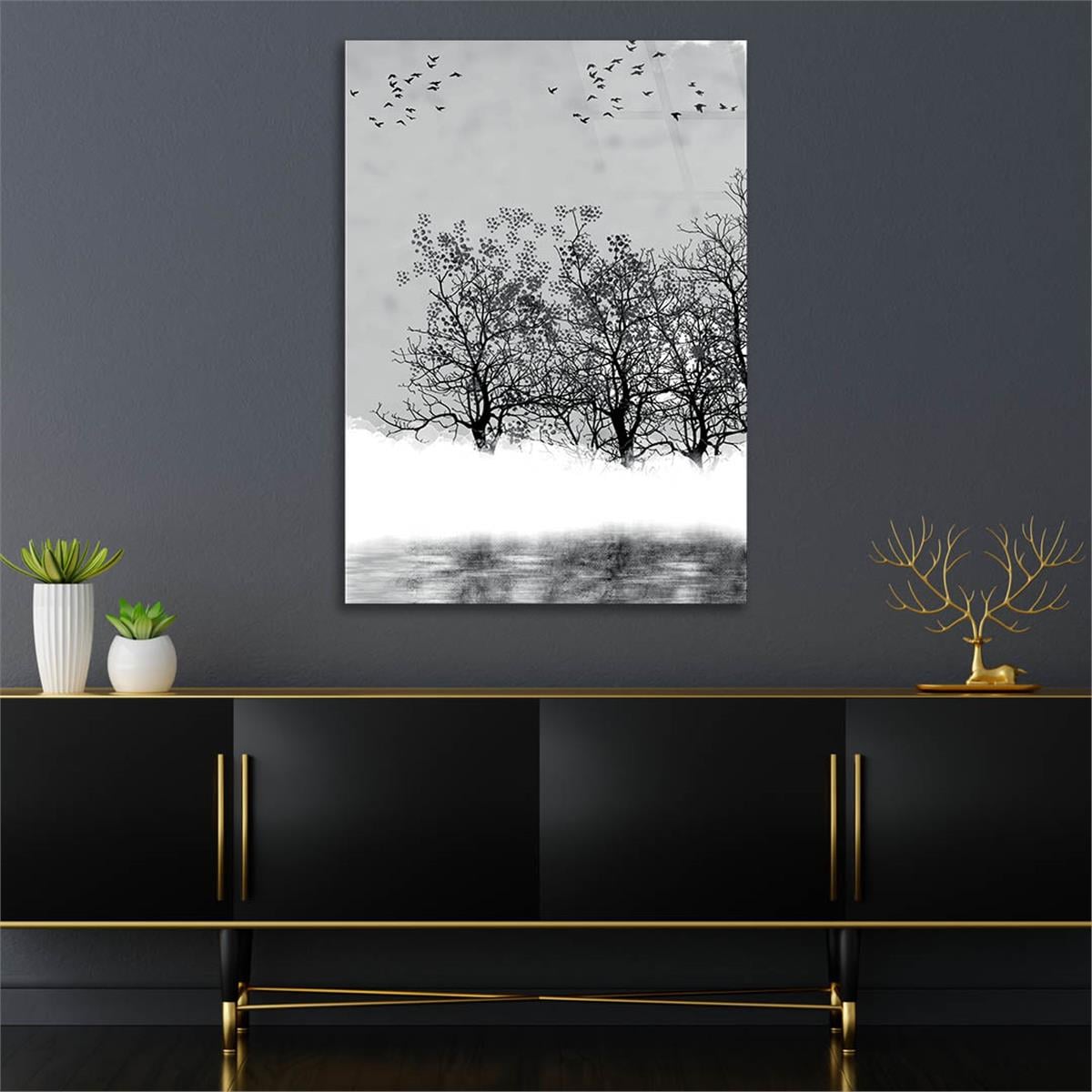 Vertical Tempered Glasss Wall Arts Art-Themed281
