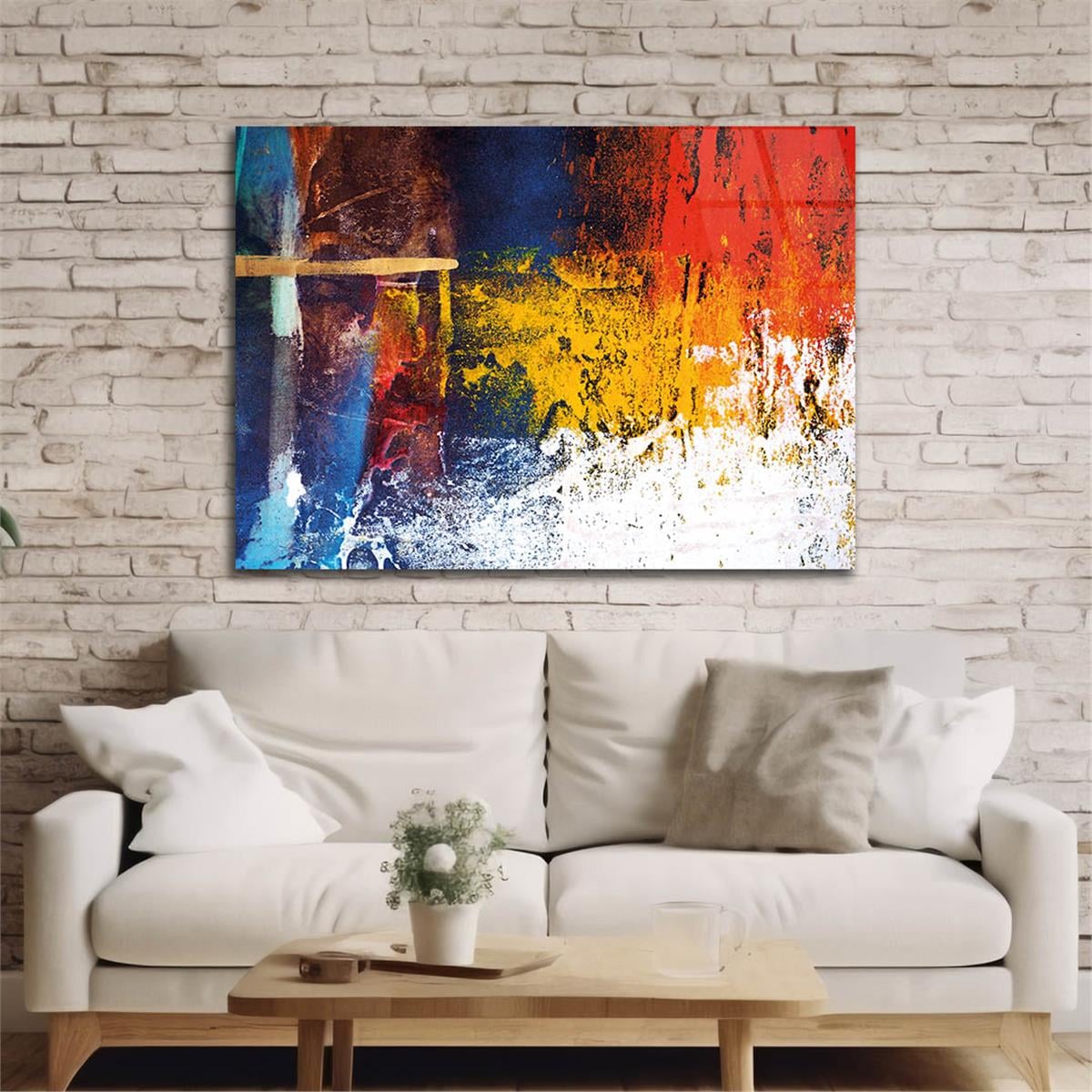Horizontal Art-Themed Tempered Glass Wall Art 344