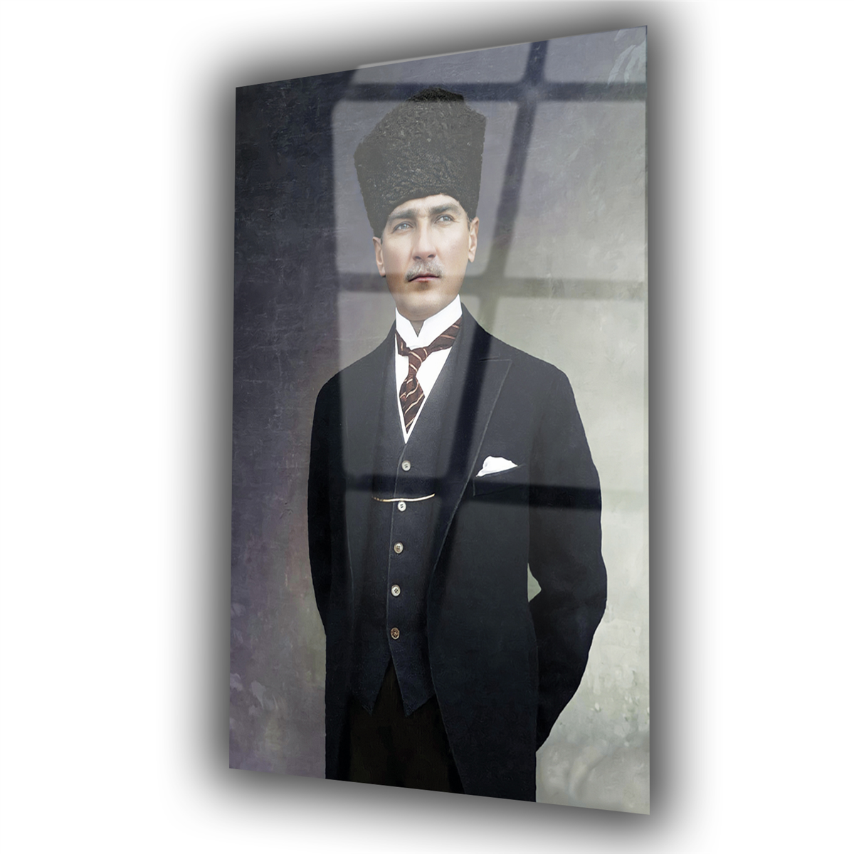MUSTAFA KEMAL ATATÜRK GÖRSELLİ CAM TABLO