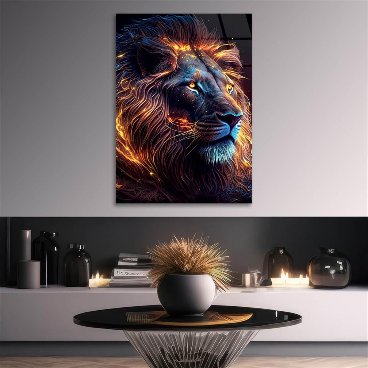 Vertical Tempered Glasss Wall Arts Natured-Themed185