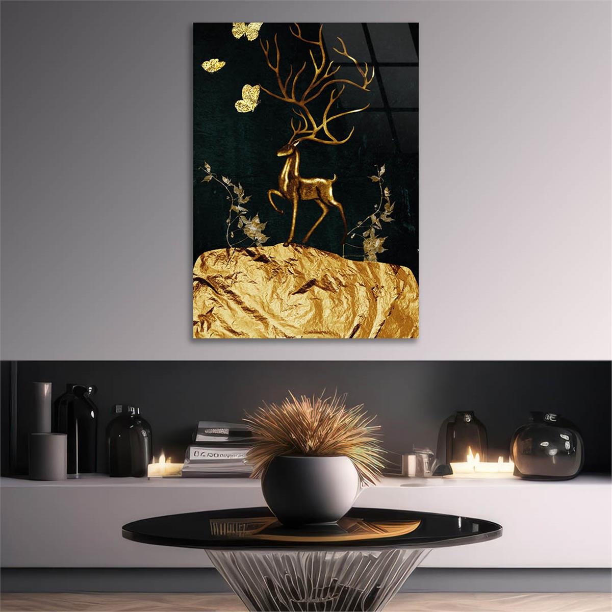 Vertical Tempered Glasss Wall Arts Art-Themed 288