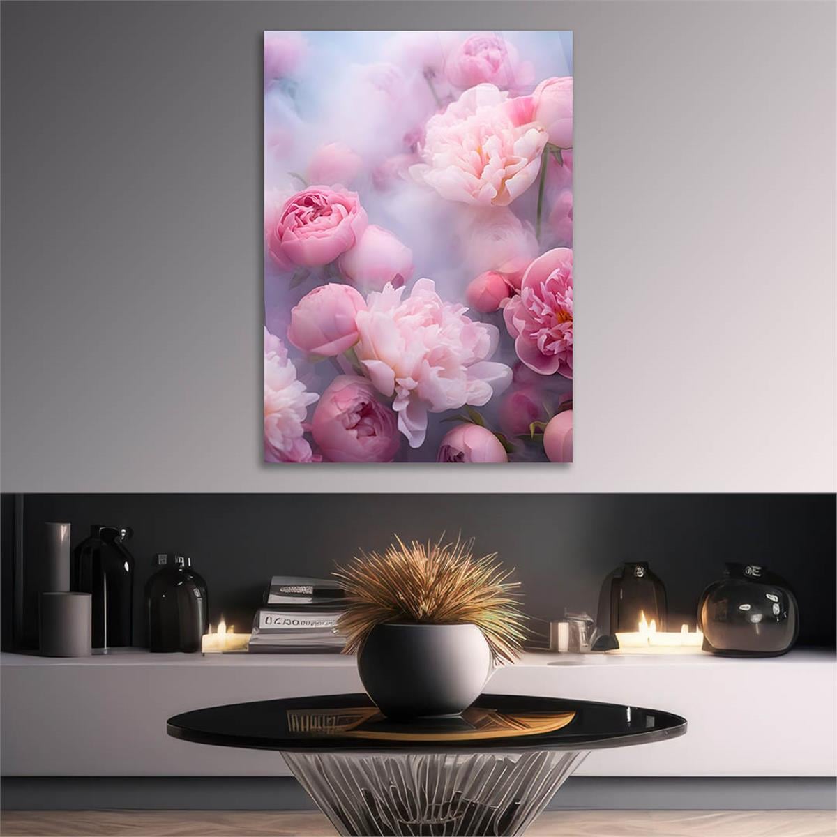 Dikey Sanat Temalı Cam Tablo 415