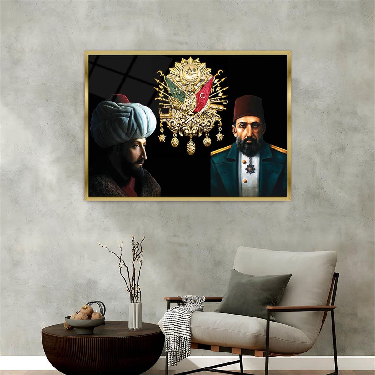 Alüminyum Çerçeveli Vatan Temalı Cam Tablo 021