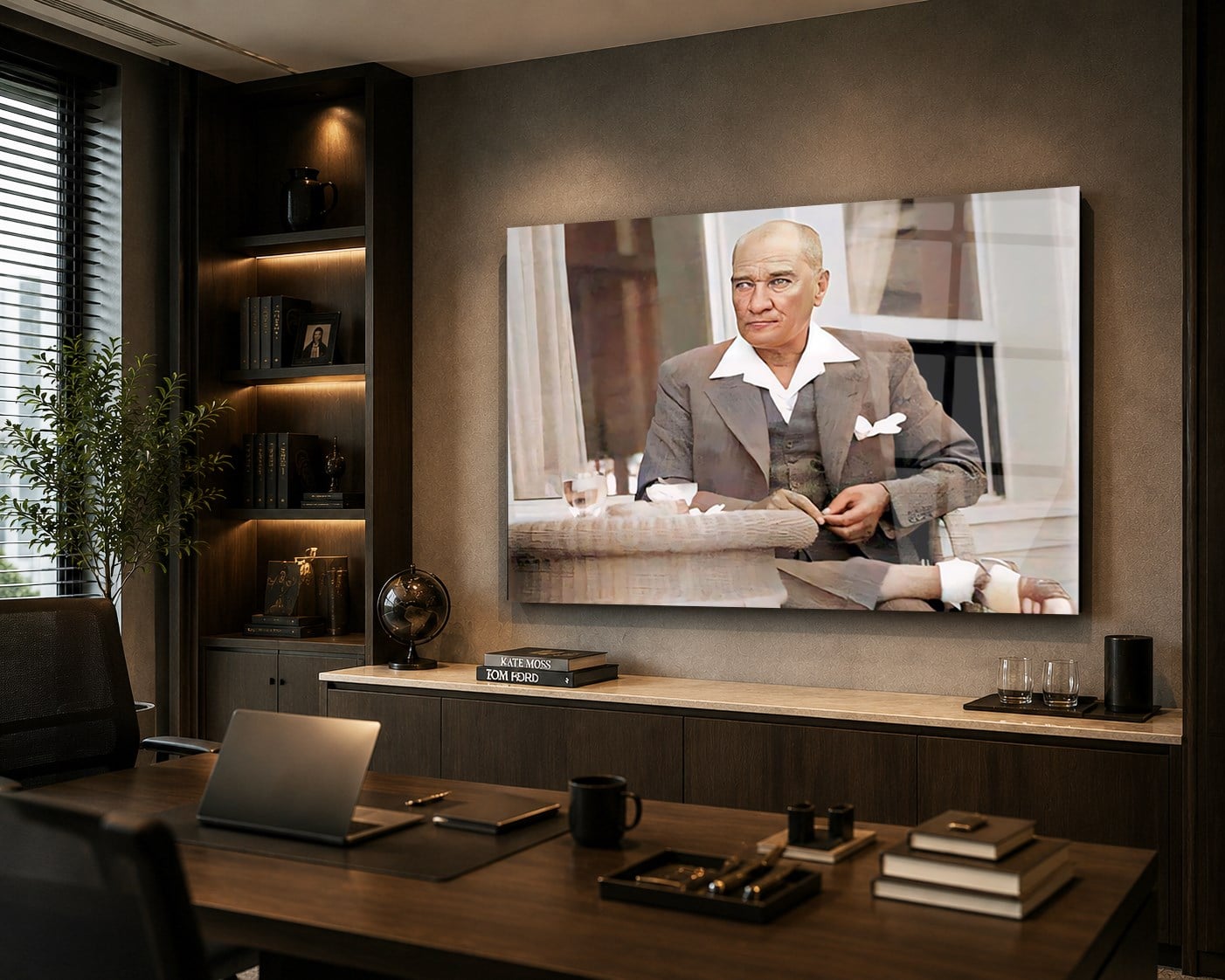Yatay VatanTemalı Cam Tablo 104