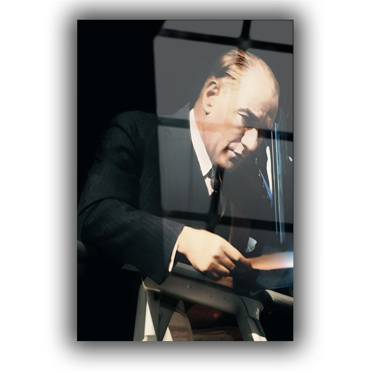 Dikey VatanTemalı Cam Tablo 214