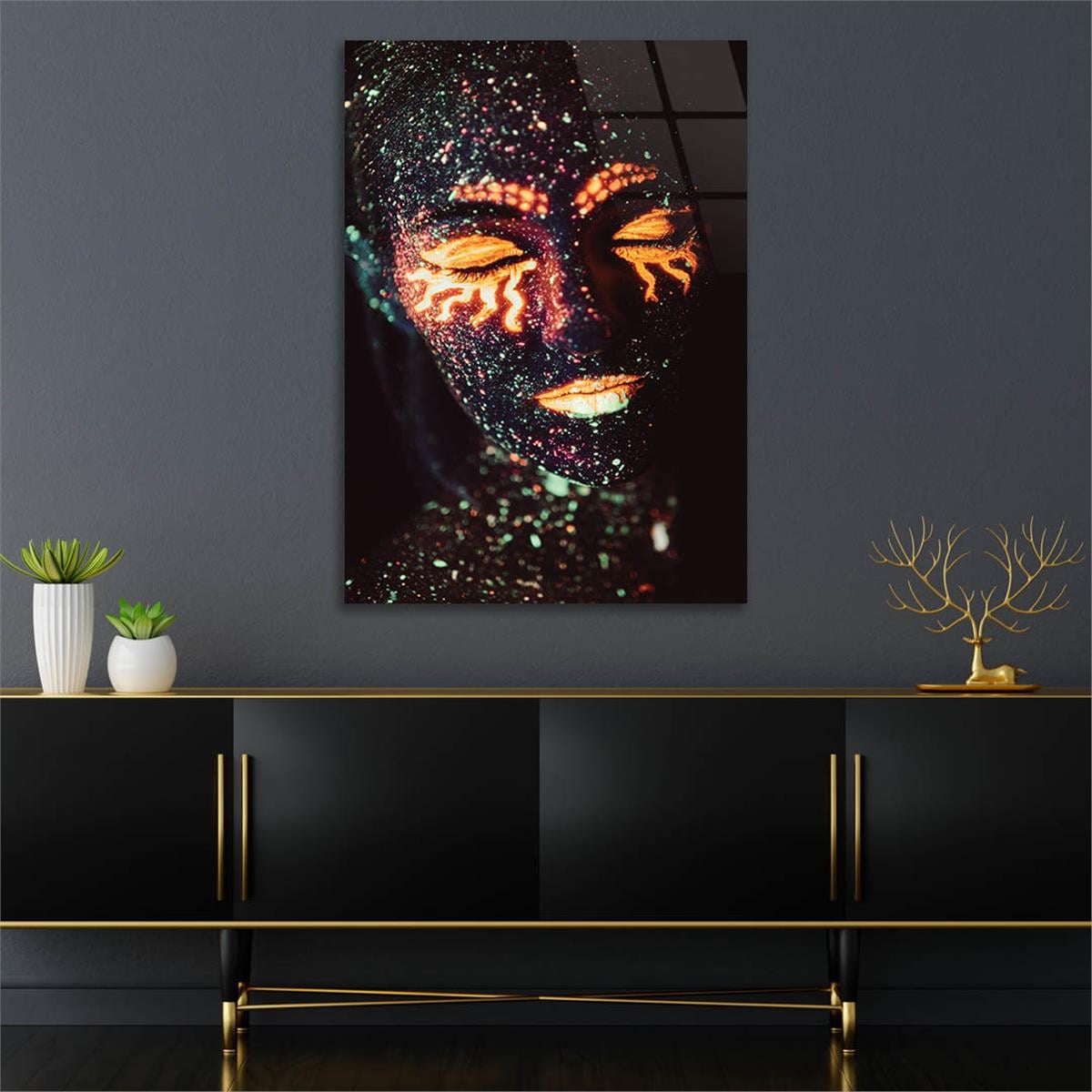 Vertical Tempered Glasss Wall Arts Art-Themed 313