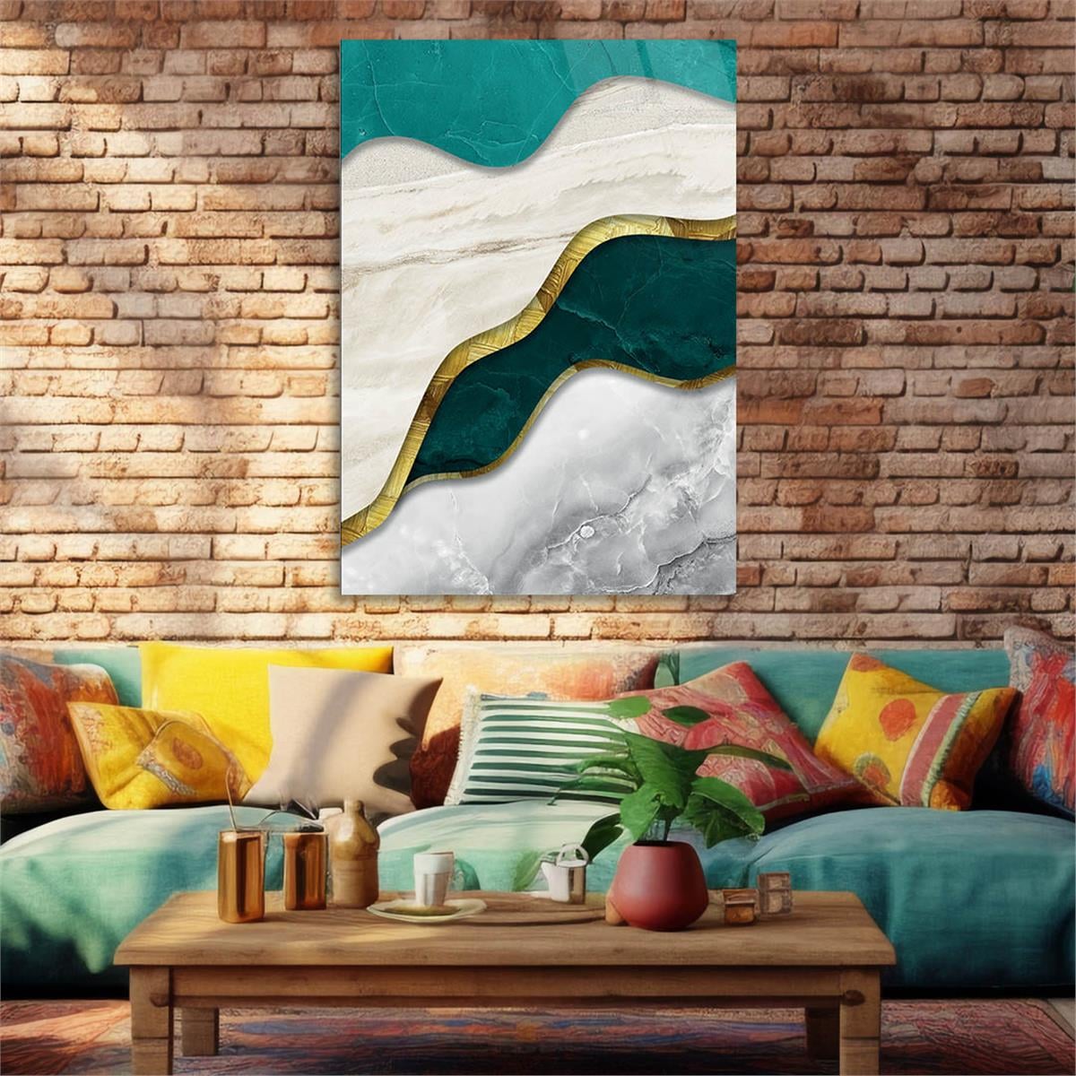 Vertical Tempered Glasss Wall Arts Art-Themed231