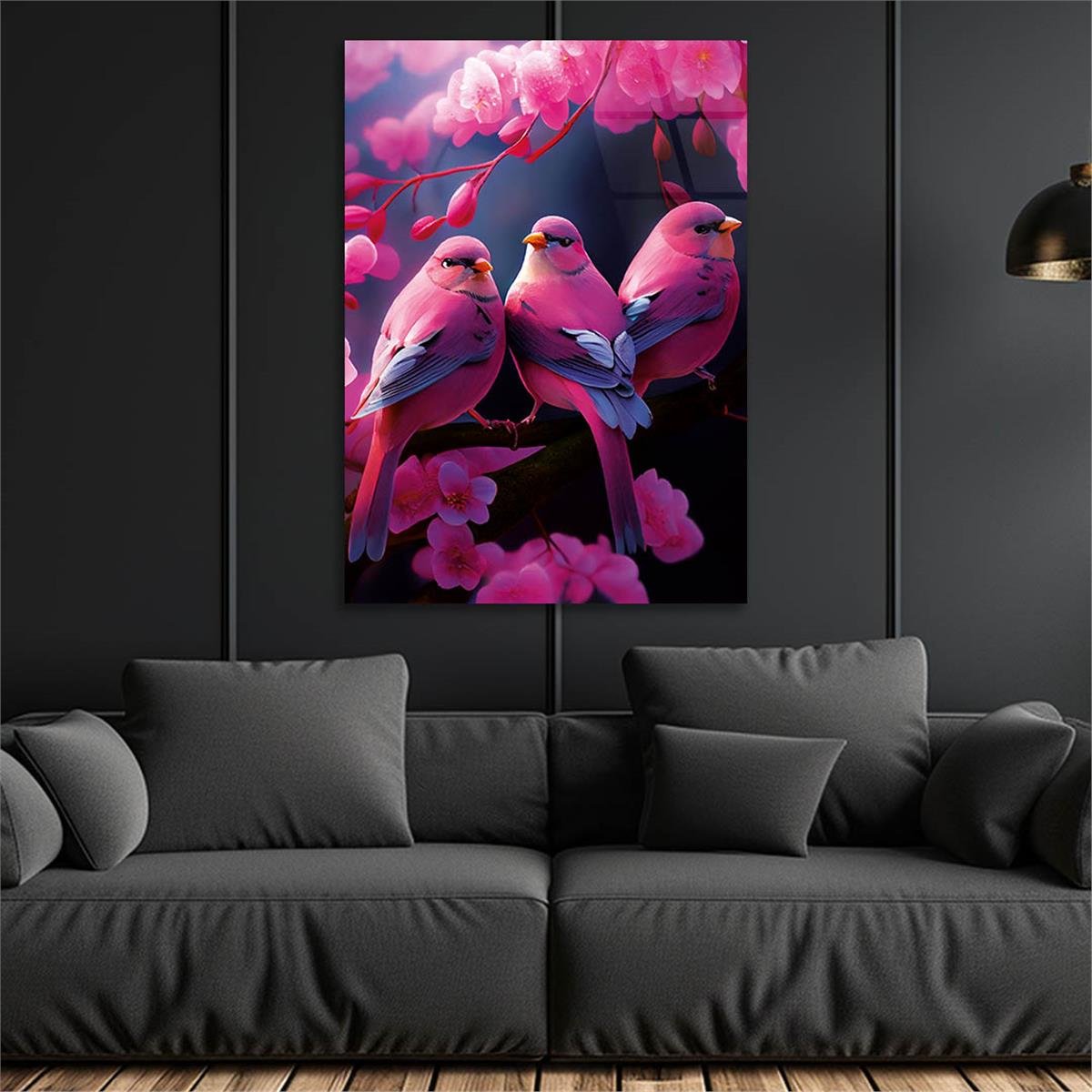 Vertical Tempered Glasss Wall Arts Natured-Themed170