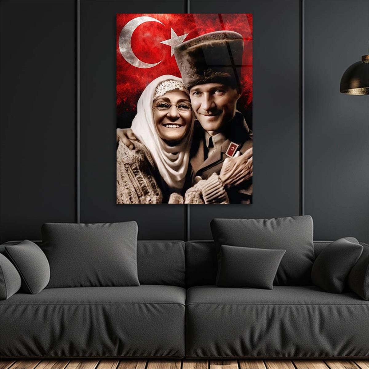 Dikey VatanTemalı Cam Tablo 228