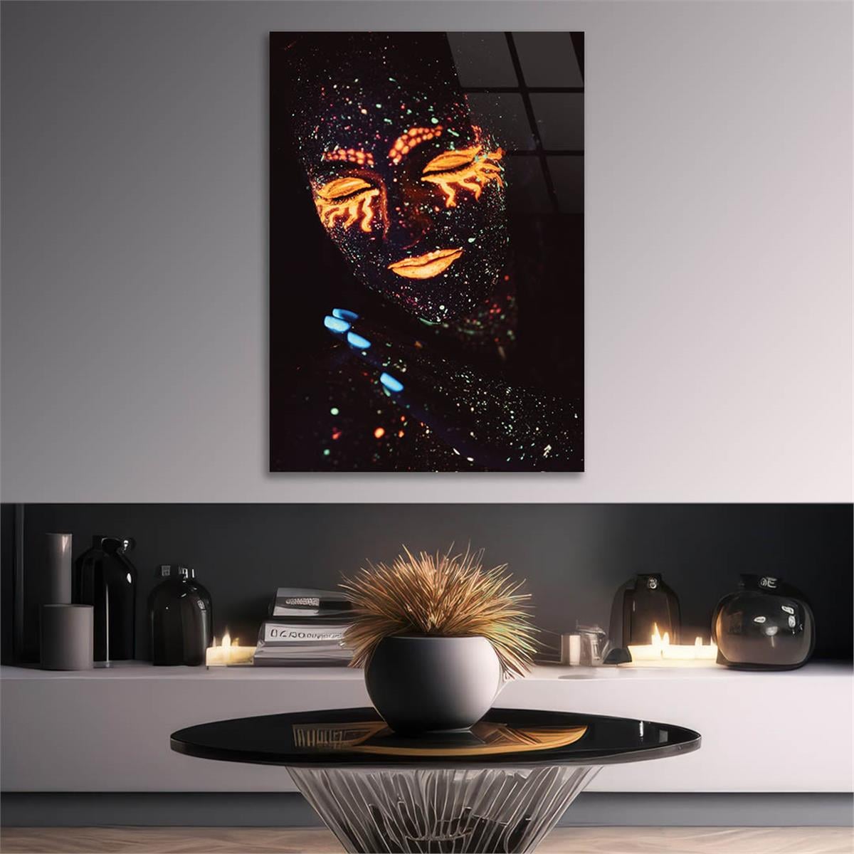 Vertical Tempered Glasss Wall Arts Art-Themed 312