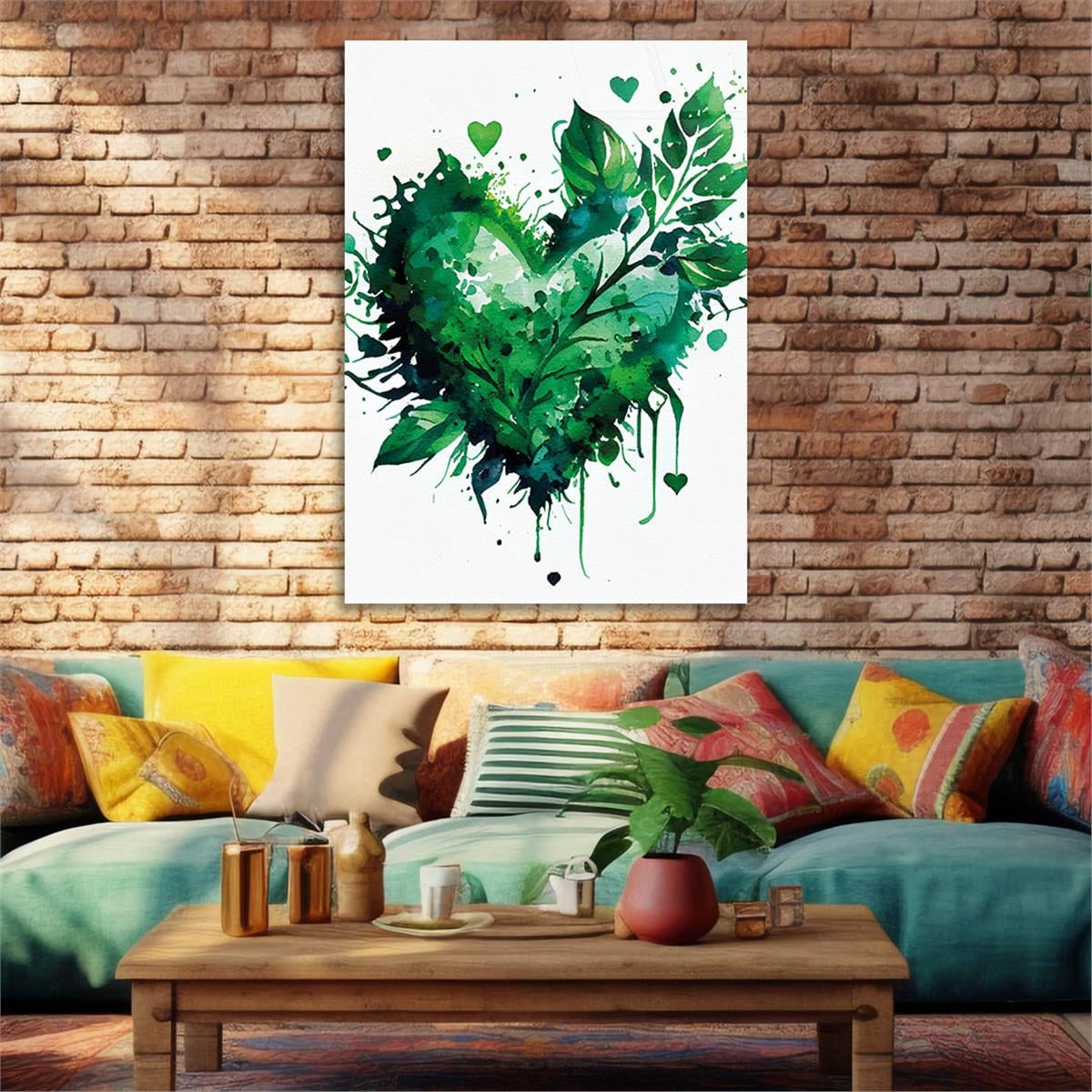 Vertical Tempered Glasss Wall Arts Natured-Themed120