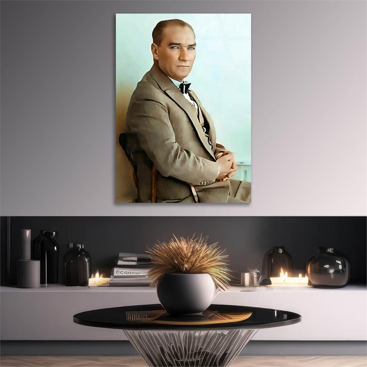Dikey VatanTemalı Cam Tablo 272
