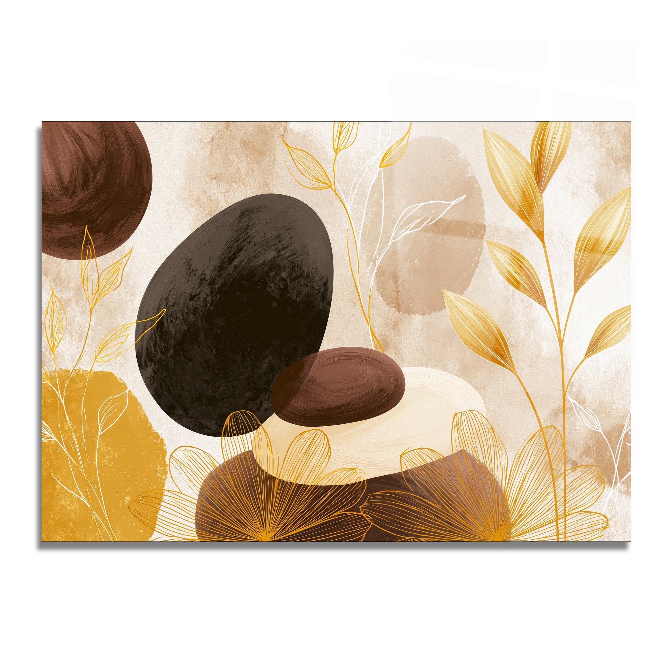 Horizontal Art-Themed Tempered Glass Wall Art 578