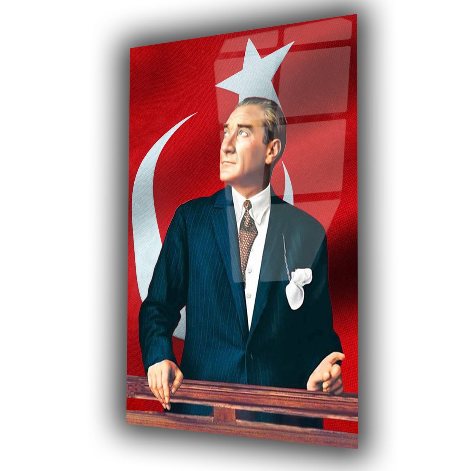 MUSTAFA KEMAL ATATÜRK GÖRSELLİ CAM TABLO