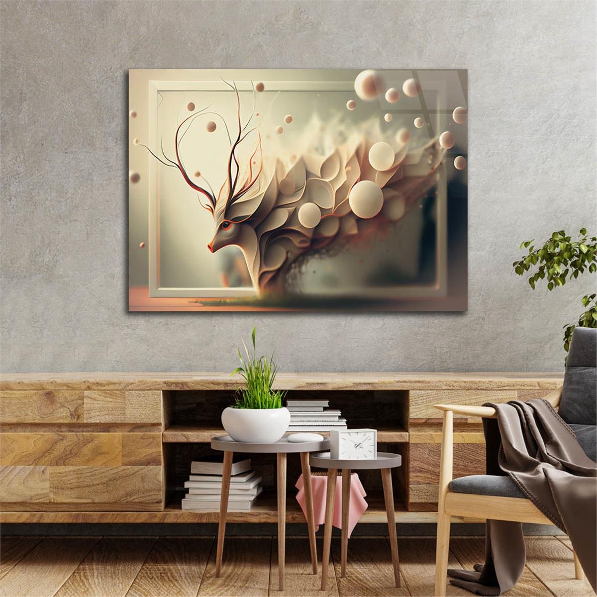 Horizontal Art-Themed Tempered Glass Wall Art 340