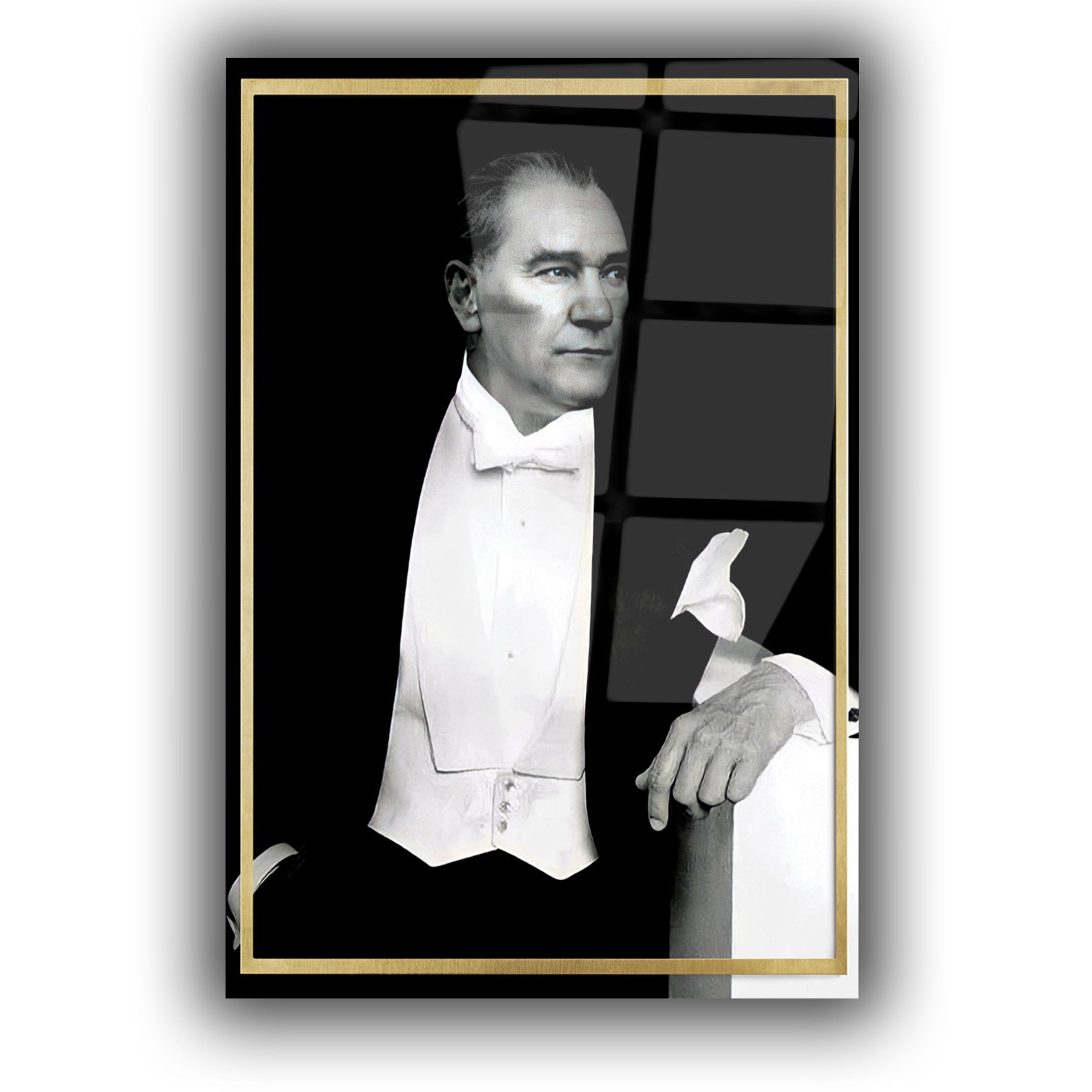 MUSTAFA KEMAL ATATÜRK GÖRSELLİ CAM TABLO