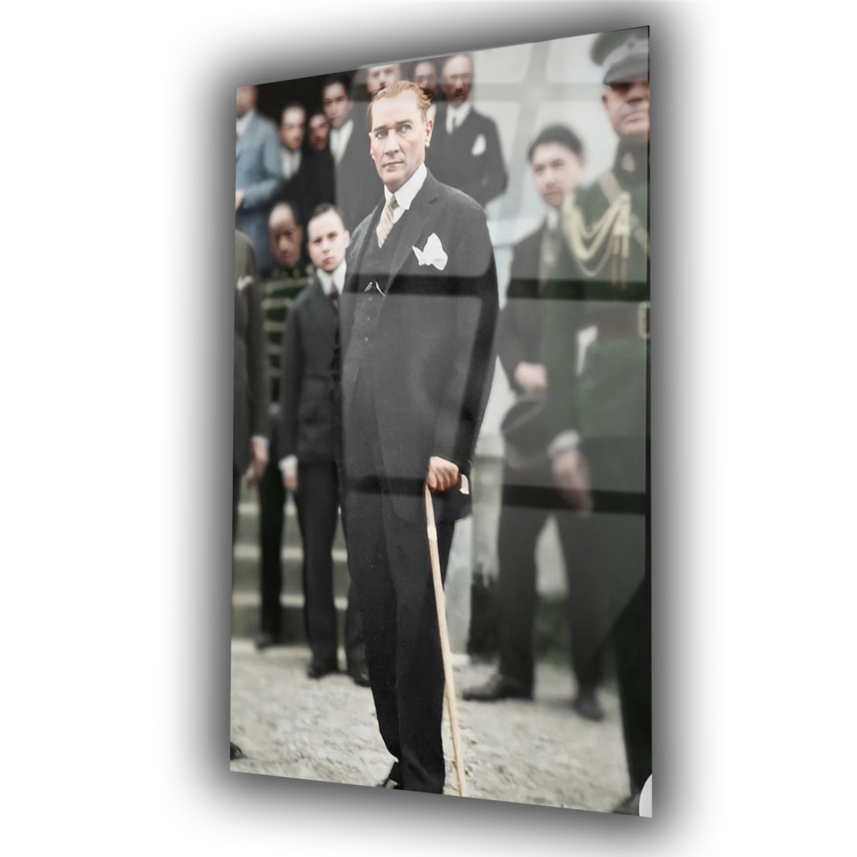 Dikey VatanTemalı Cam Tablo 218