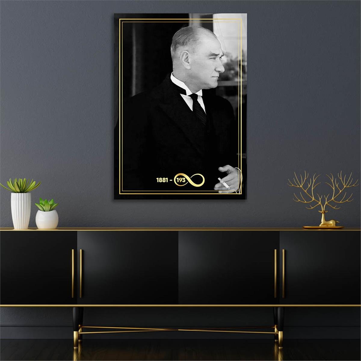 Dikey VatanTemalı Cam Tablo 238