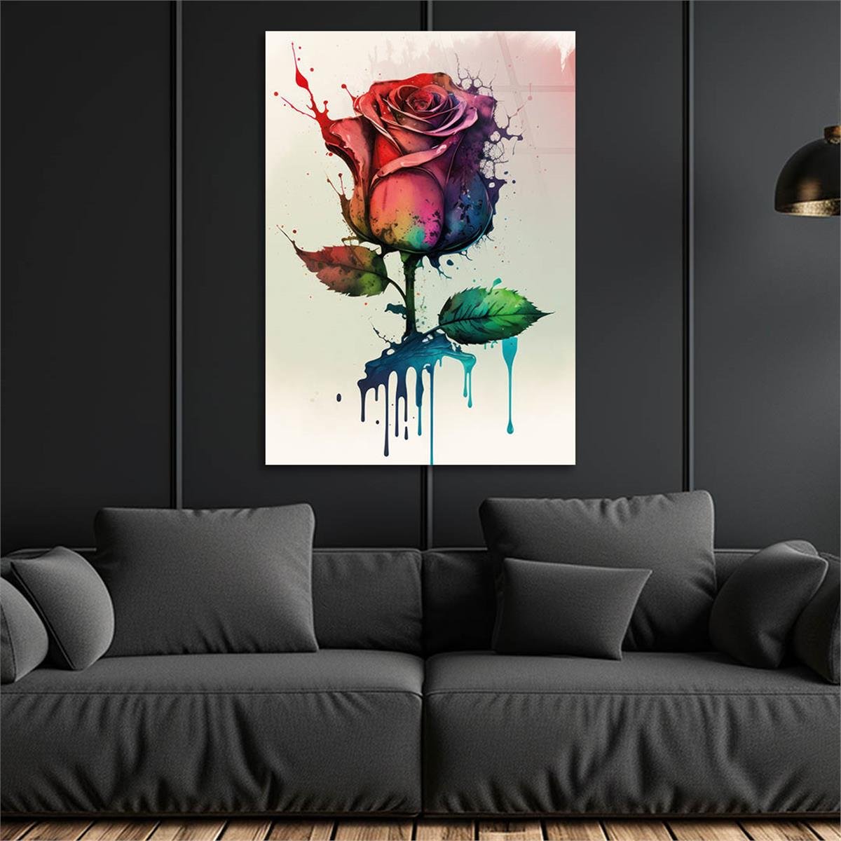 Vertical Tempered Glasss Wall Arts Natured-Themed124