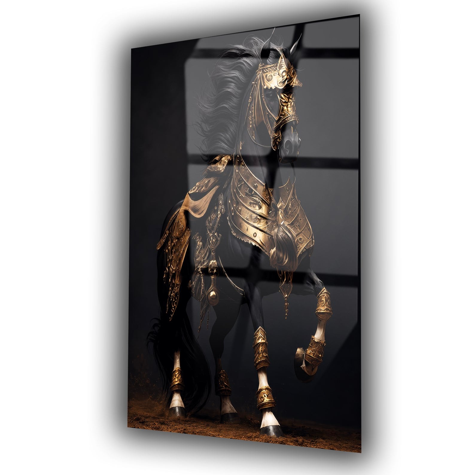 Kunst Thema auf bedrucktem Glas