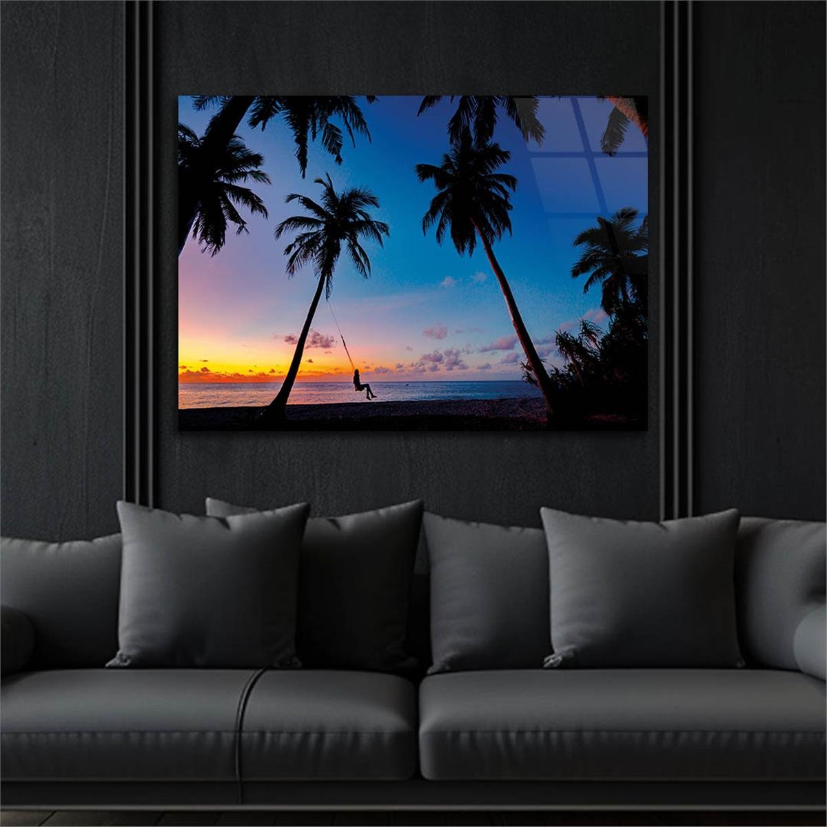 Tempered Glasss Wall Arts Natured-Themed