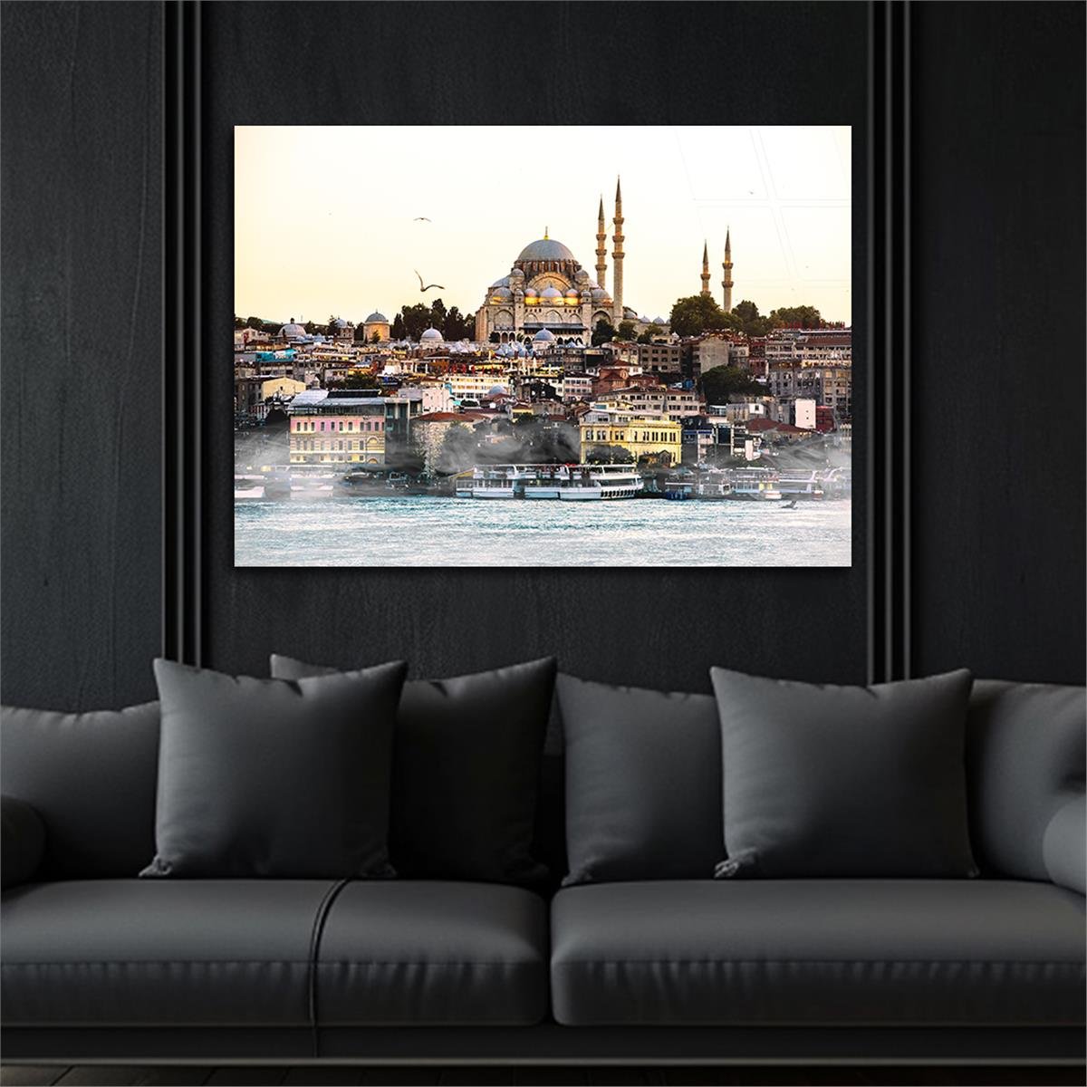 Yatay Dini Temalı Cam Tablo 155