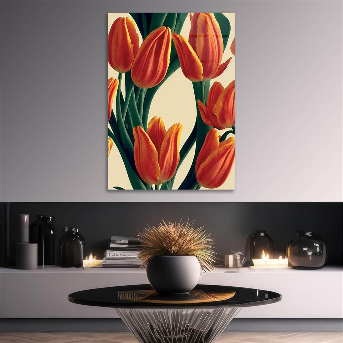 Vertical Tempered Glasss Wall Arts Art-Themed236