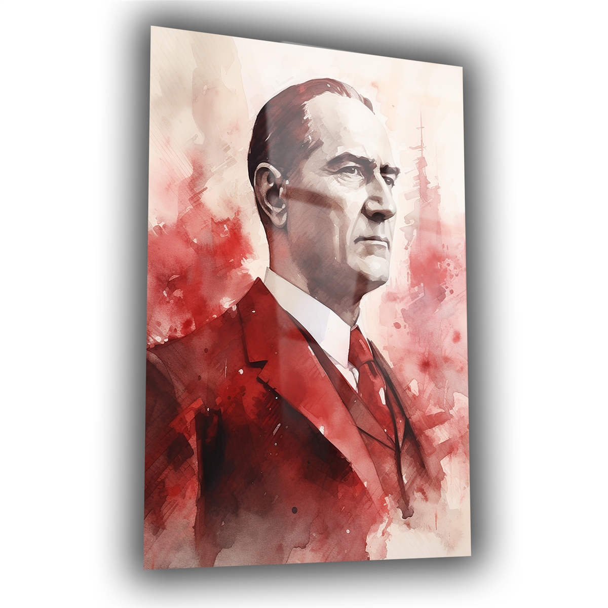 Dikey VatanTemalı Cam Tablo 165