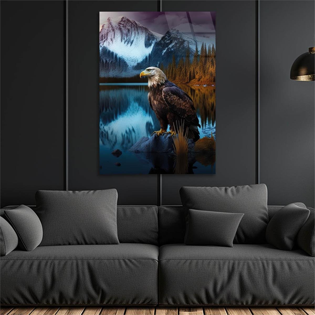 Vertical Tempered Glasss Wall Arts Natured-Themed198