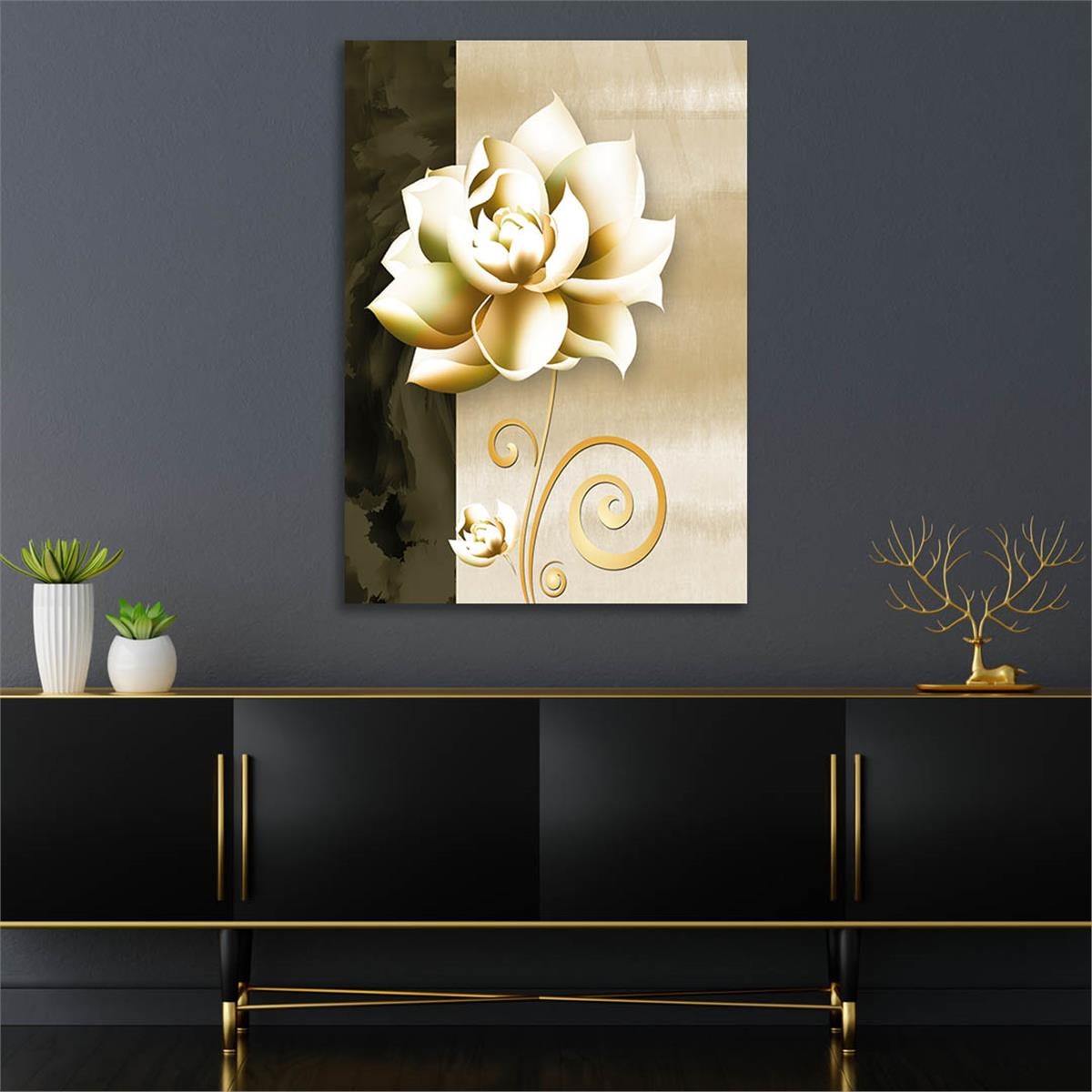 Vertical Tempered Glasss Wall Arts Natured-Themed109