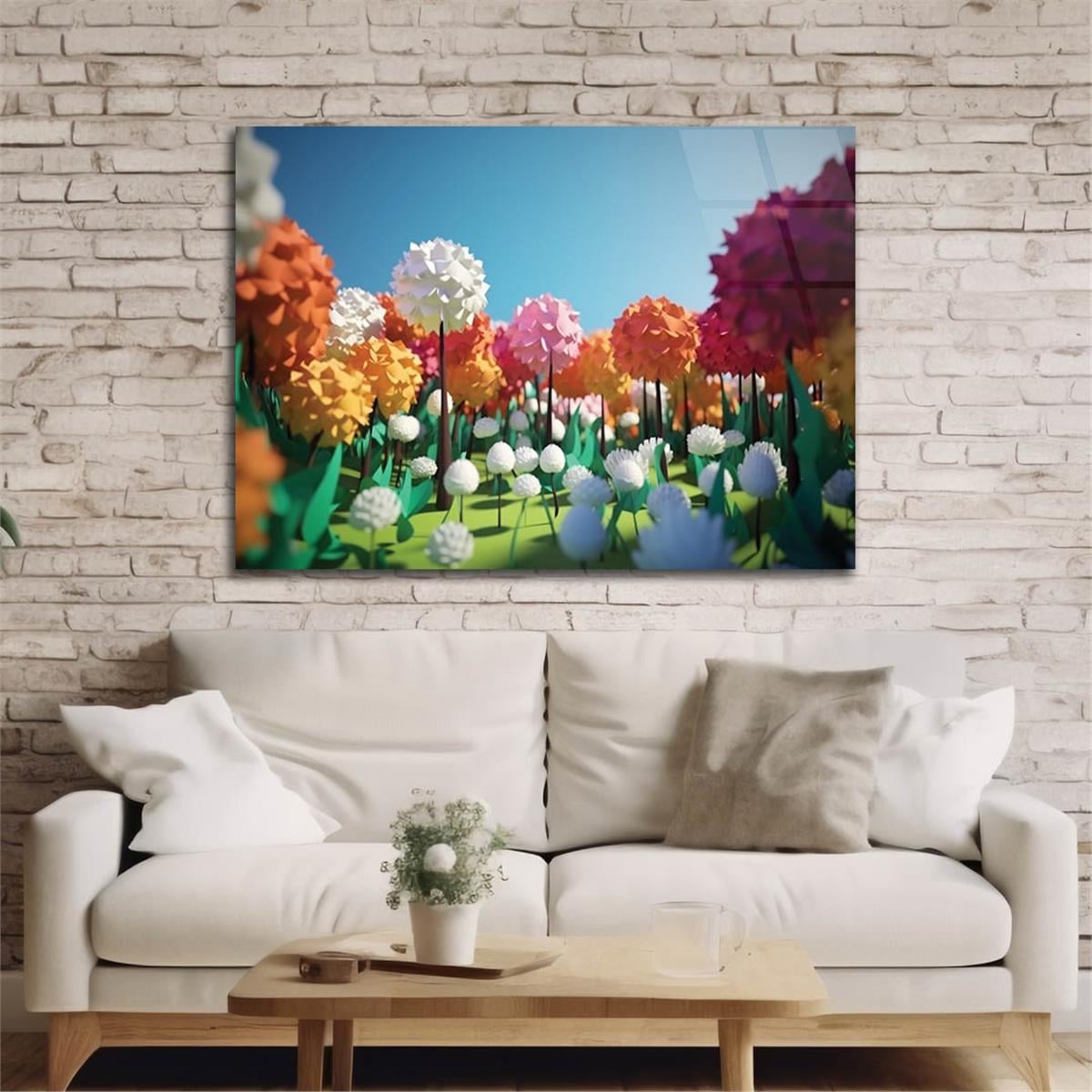Horizontal Art-Themed Tempered Glass Wall Art 319