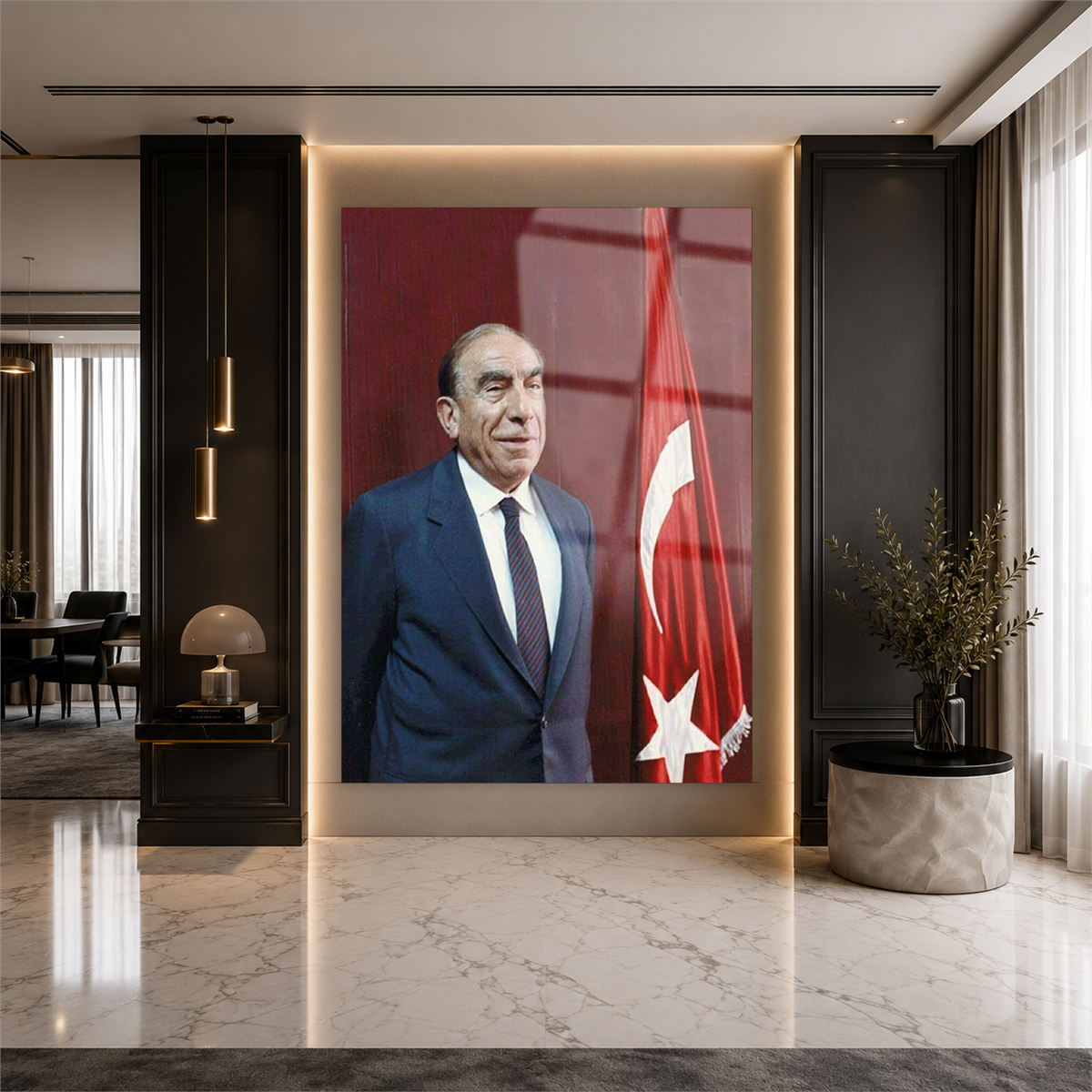 ALPARSLAN TÜRKEŞ GÖRSELLİ CAM TABLO