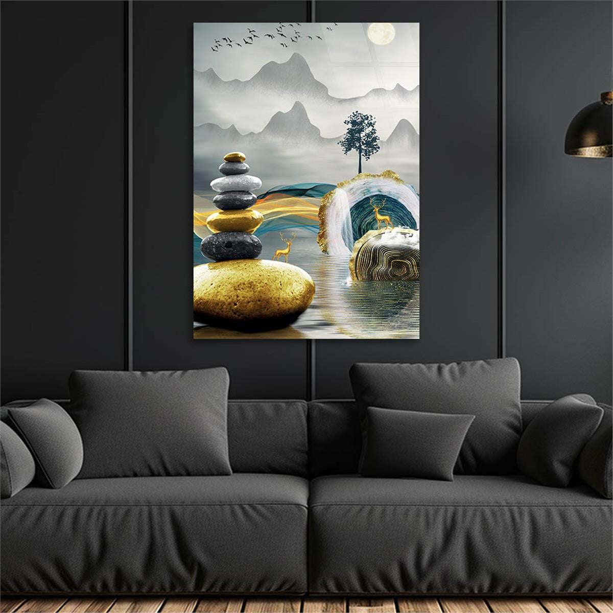 Vertical Tempered Glasss Wall Arts Art-Themed254
