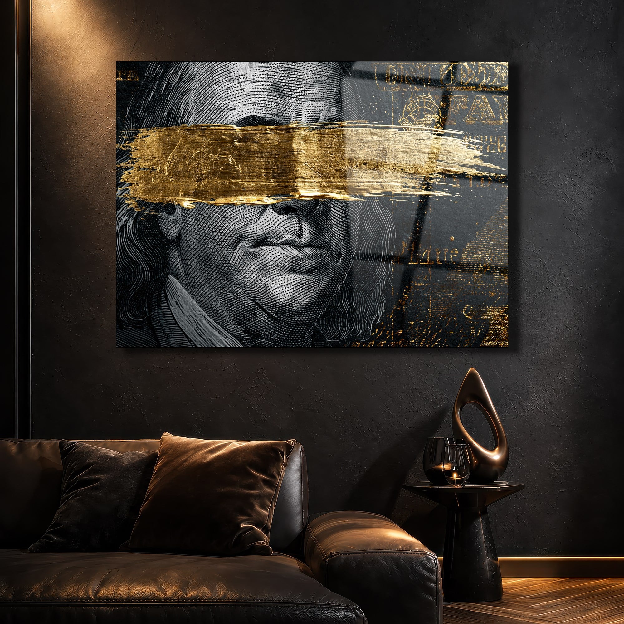 Horizontal Art-Themed Tempered Glass Wall Art 580
